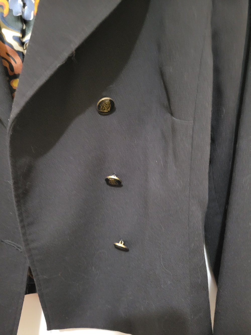 CAbi Women's Double-Breasted Lined Black Blazer Jacket - Size 8 - Picture 4 of 11
